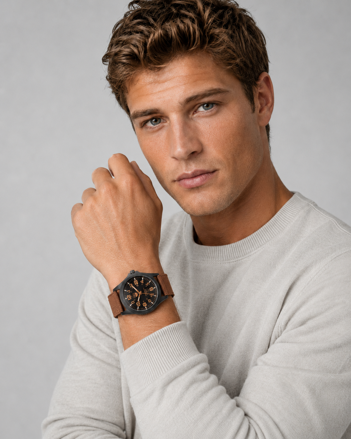 Men's Waterproof Tactical Military Watch with Stopwatch and Backlight