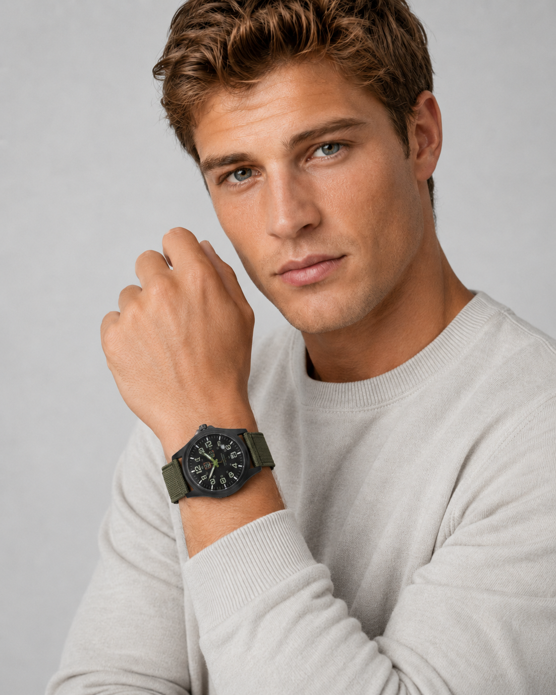 Men's Waterproof Tactical Military Watch with Stopwatch and Backlight
