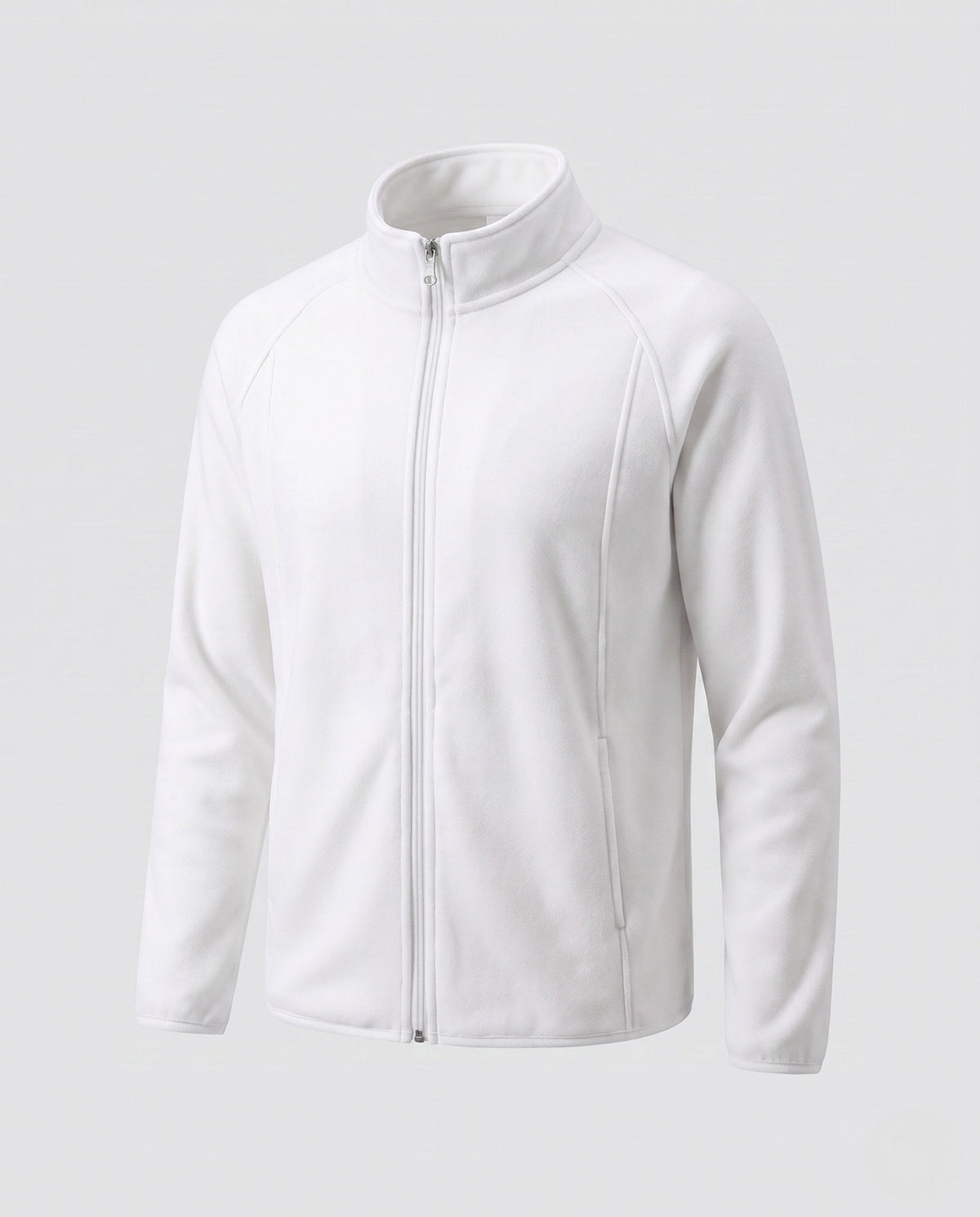 Men's Windproof Fleece Jacket with Stand-Up Collar