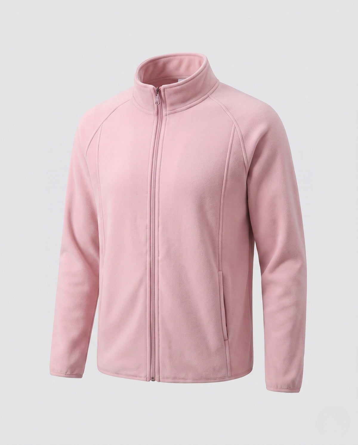 Men's Windproof Fleece Jacket with Stand-Up Collar