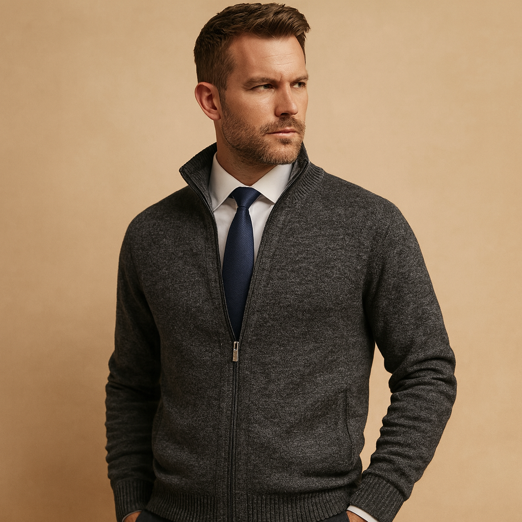Men's Zip-Up Cardigan