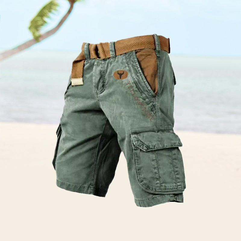Image of Men's Belted Cargo Shorts