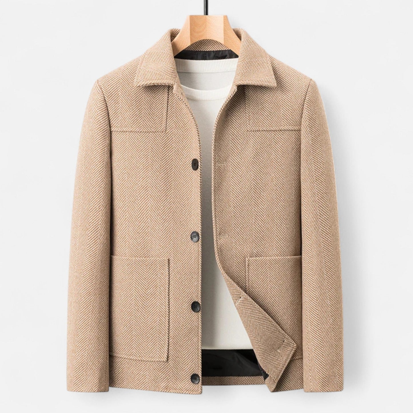 Image of Men's Button-Down Herringbone Jacket