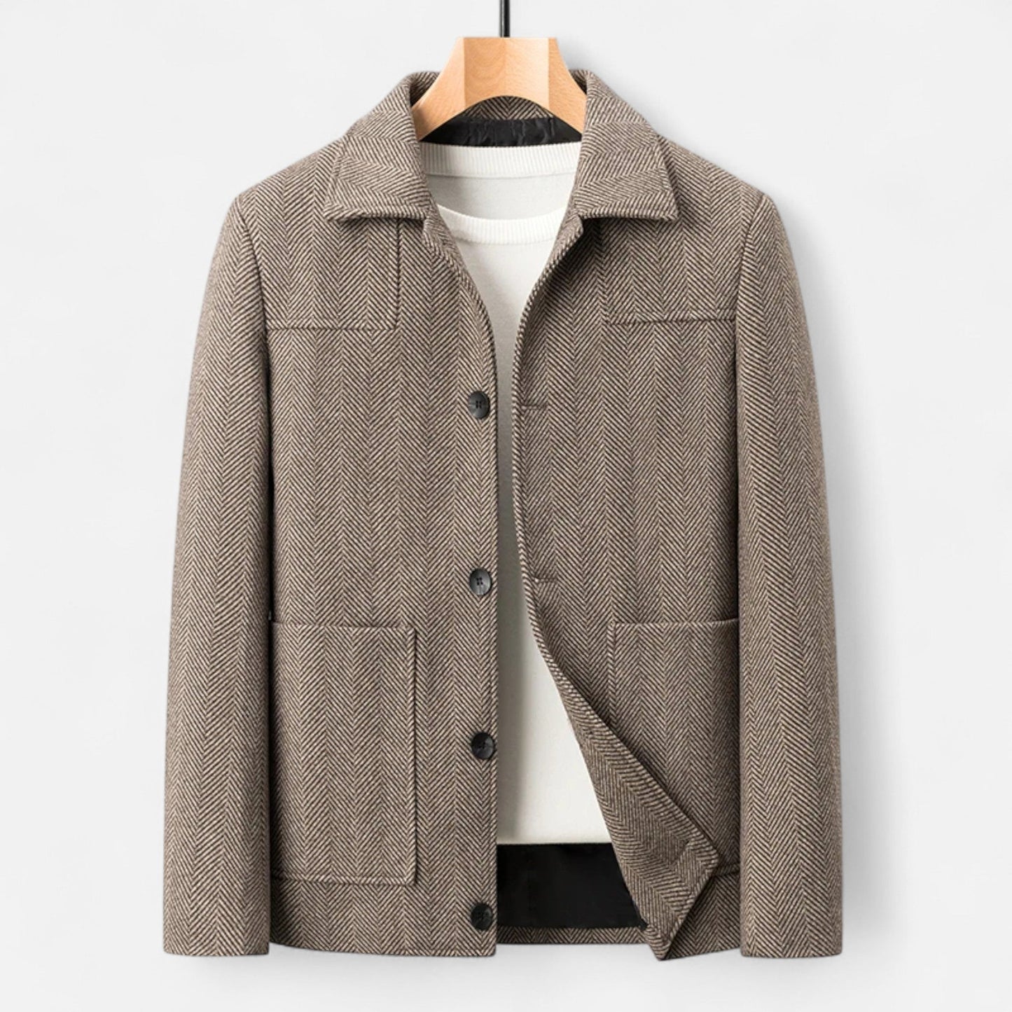 Image of Men's Button-Down Herringbone Jacket