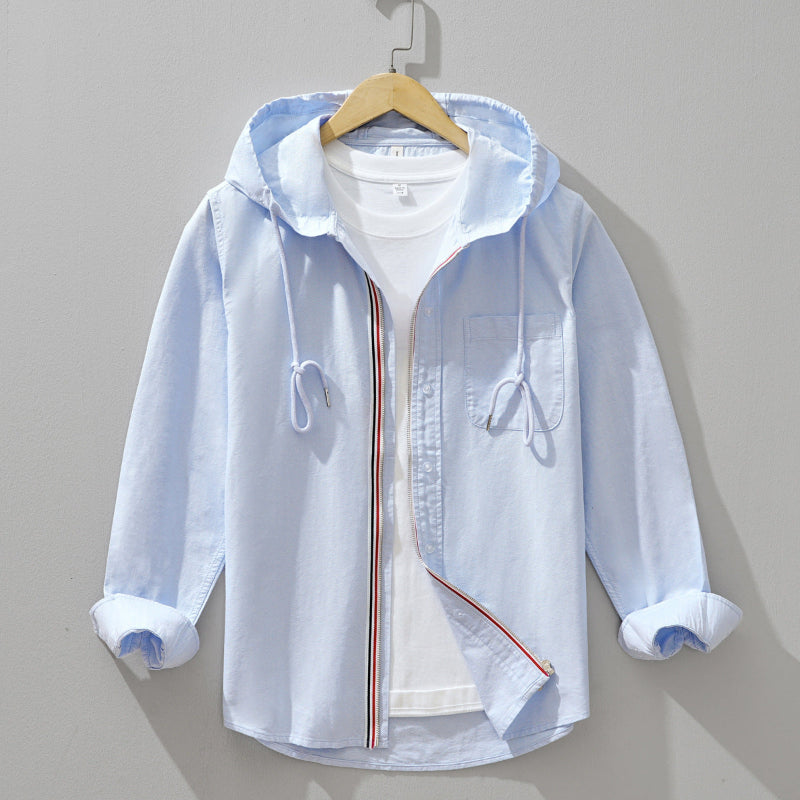 Image of Men's Button-Down Hooded Shirt