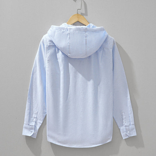 Image of Men's Button-Down Hooded Shirt