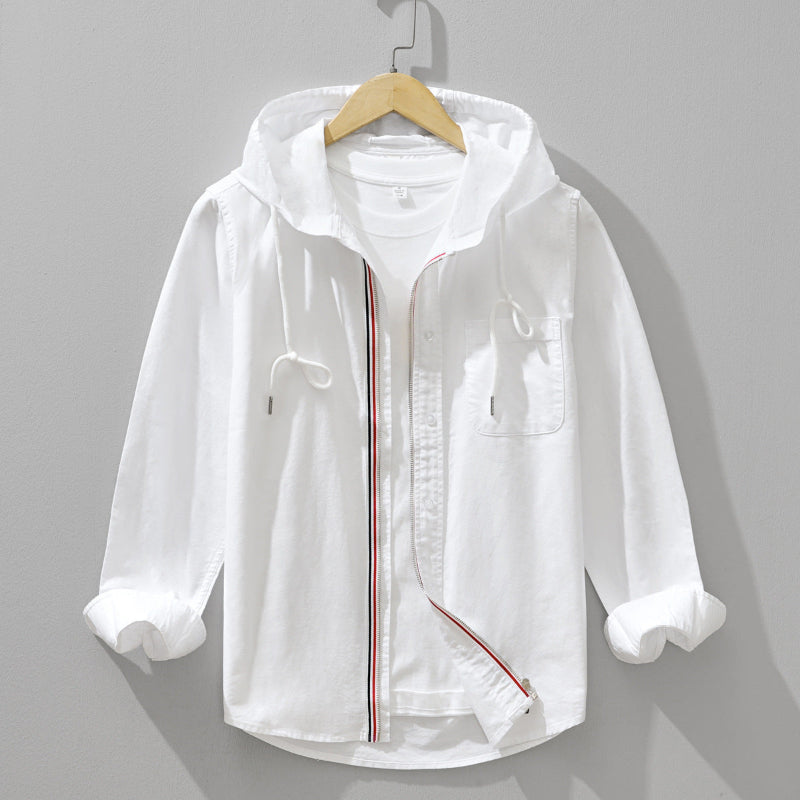 Image of Men's Button-Down Hooded Shirt