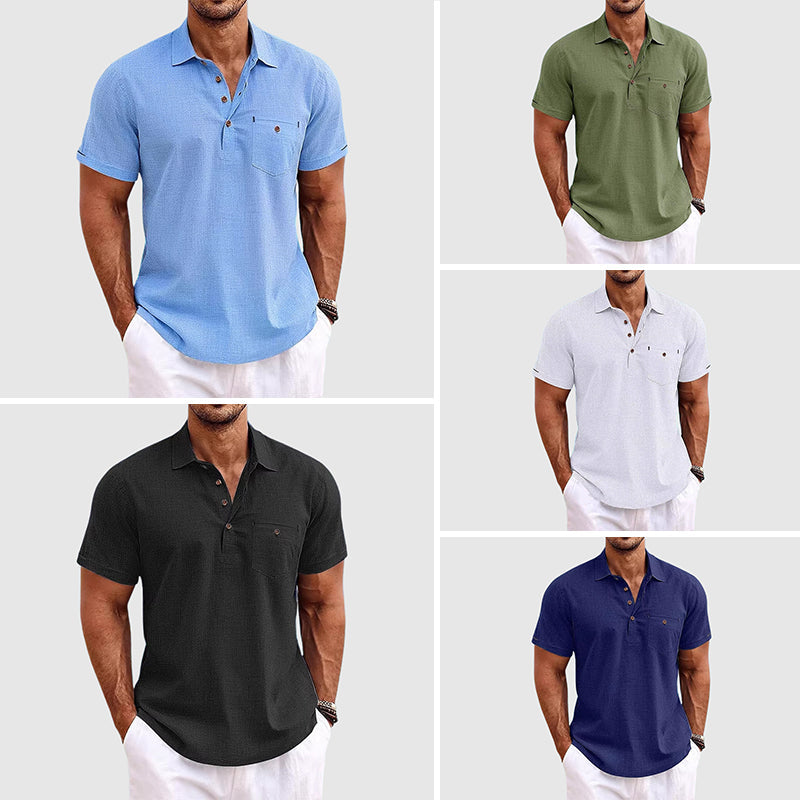 Image of Men's Button-Down Polo Shirt