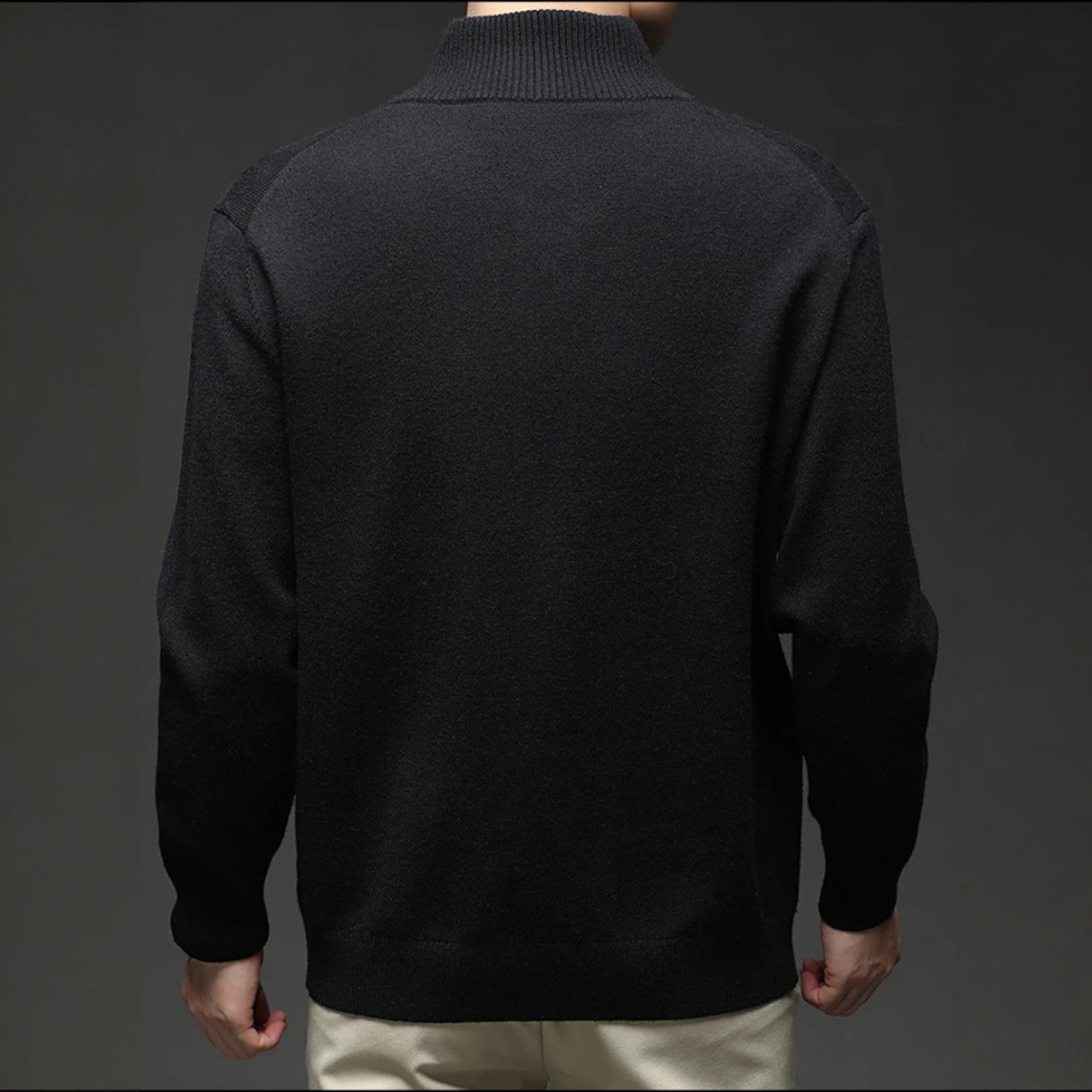 Image of Men's Button-Down Ribbed Knit Sweater