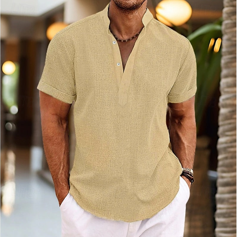 Image of Men's Button-Down Short Sleeve Shirt