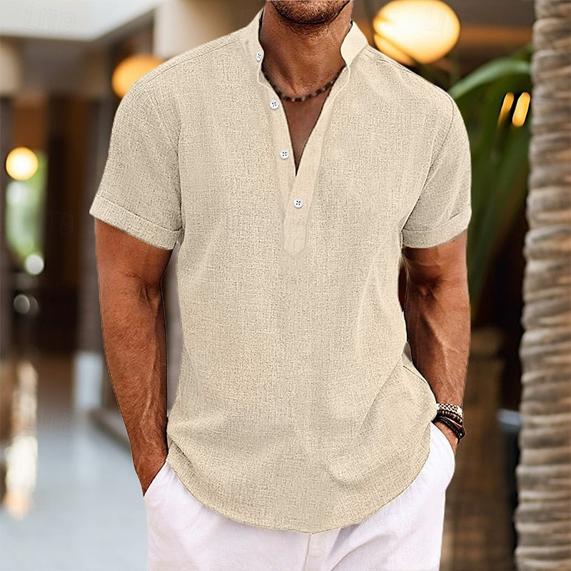 Image of Men's Button-Down Short Sleeve Shirt