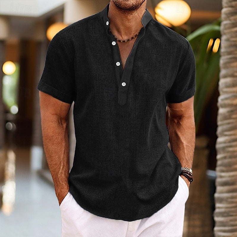 Image of Men's Button-Down Short Sleeve Shirt