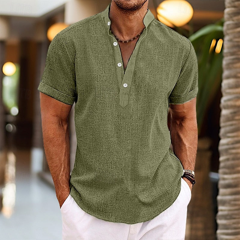 Image of Men's Button-Down Short Sleeve Shirt