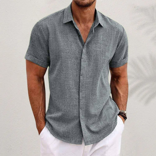 Image of Men's Button-Down Short Sleeve Shirt