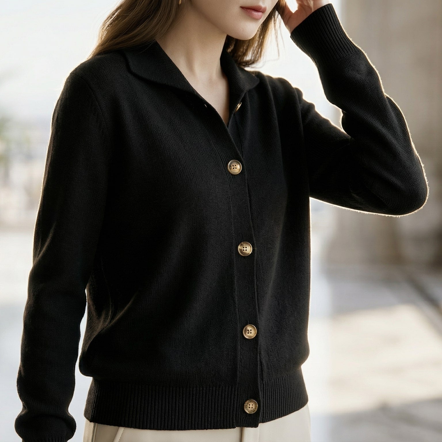 Image of Men's Button-Front Cardigan