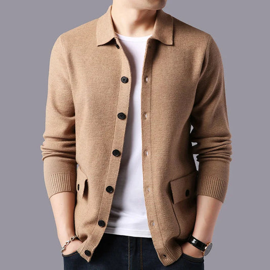Image of Men's Button-Front Sweater Cardigan