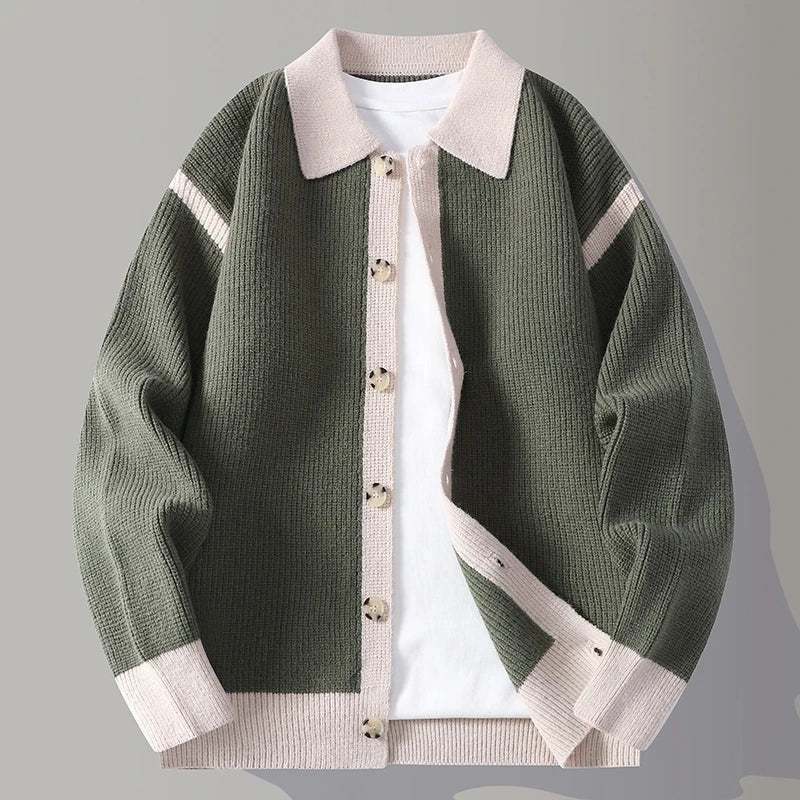 Image of Men's Button-Front Sweater Jacket