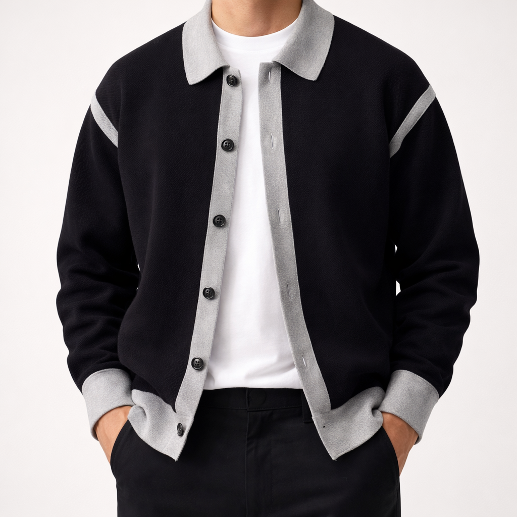 Image of Men's Button-Front Sweater Jacket
