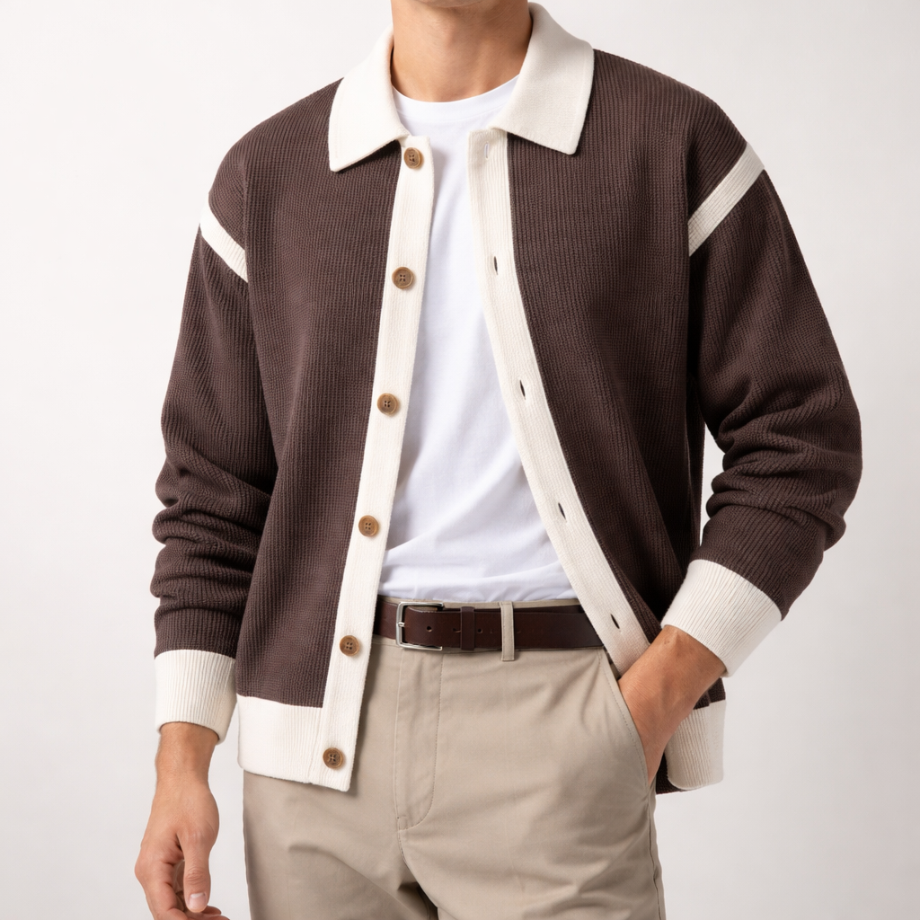 Image of Men's Button-Front Sweater Jacket