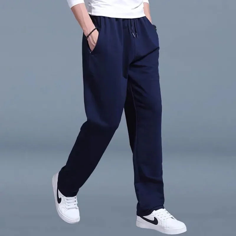 Image of Men's Drawstring Straight Leg Casual Pants