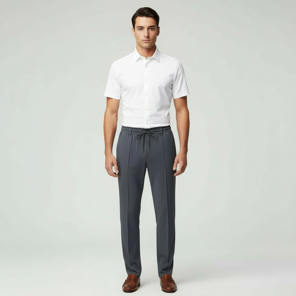 Image of Men's Drawstring Straight Leg Pants