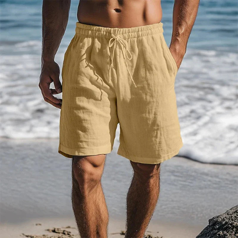 Image of Men's Drawstring Waist Swim Trunks