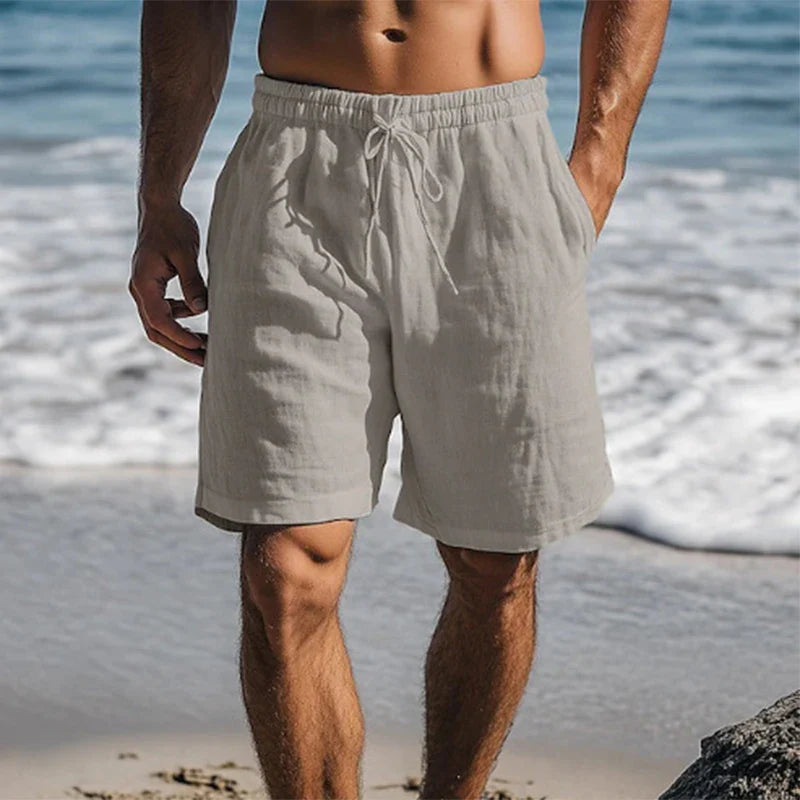 Image of Men's Drawstring Waist Swim Trunks