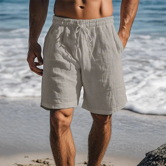 Image of Men's Drawstring Waist Swim Trunks