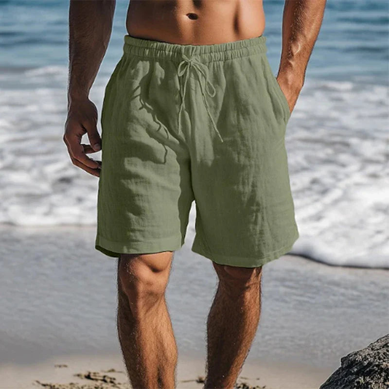 Image of Men's Drawstring Waist Swim Trunks