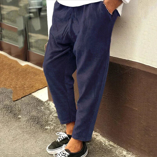 Image of Men's Elastic Waist Straight Leg Pants