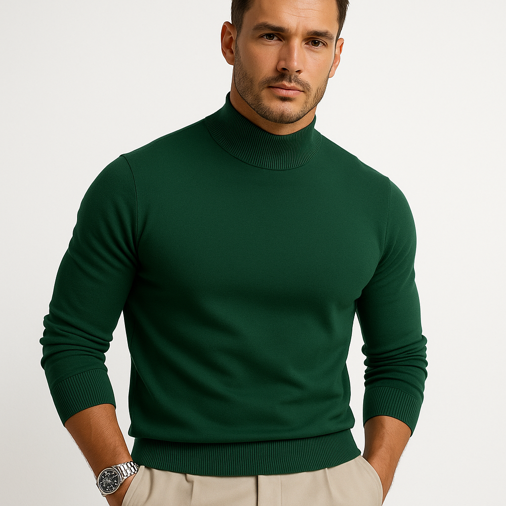Image of Men's Fitted Turtleneck Sweater