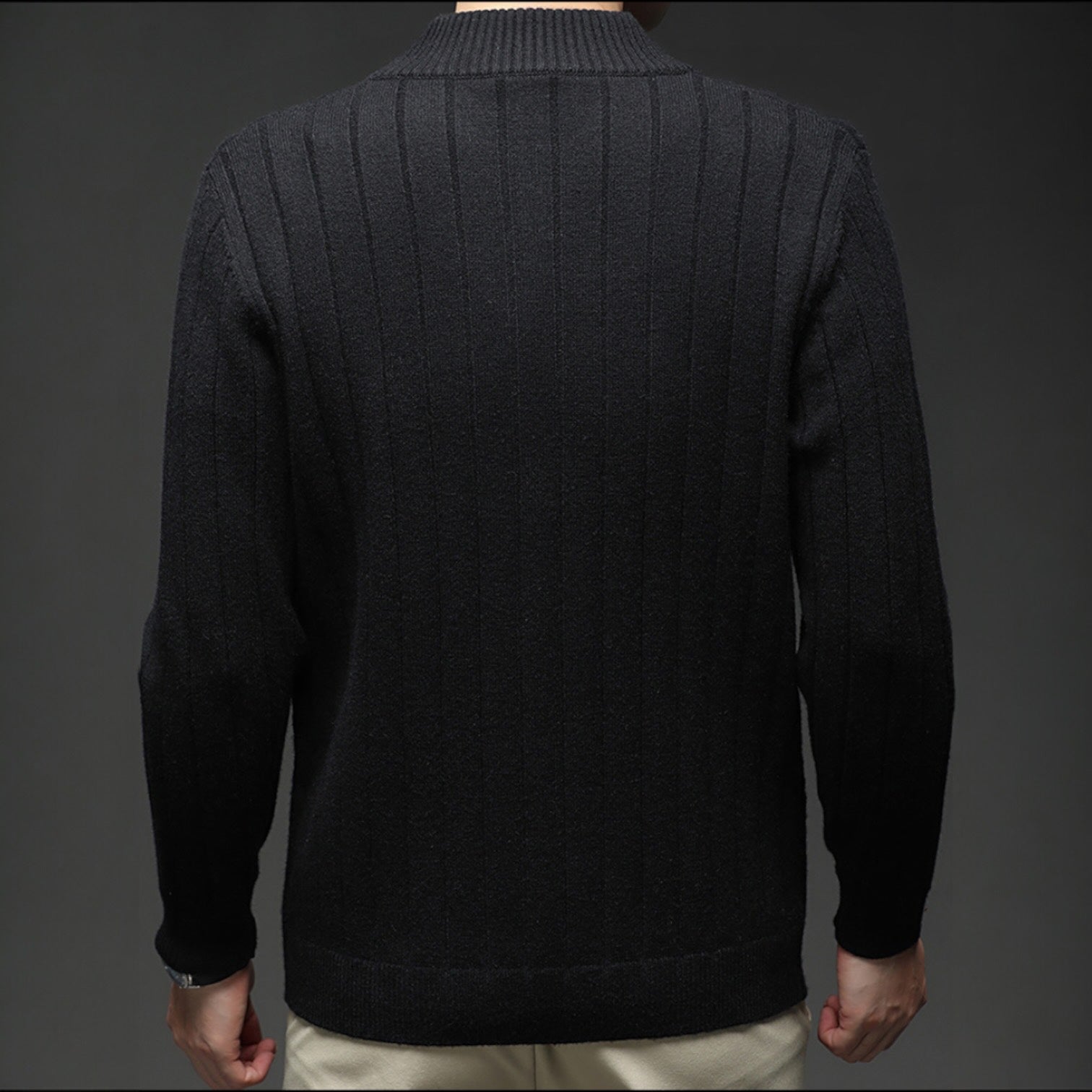 Image of Men's Full Zip Cable Knit Sweater