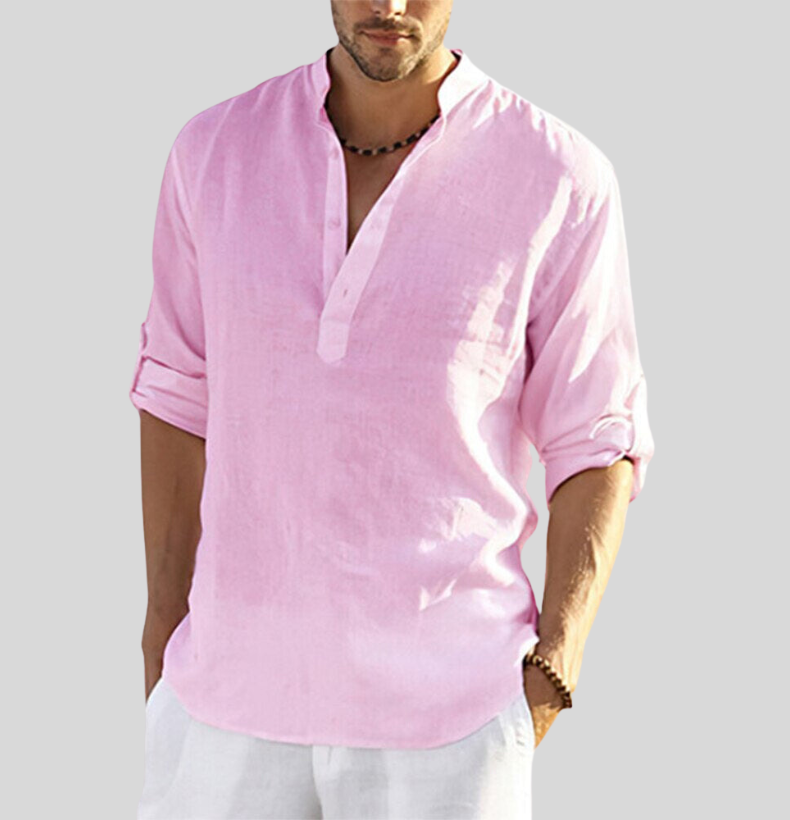 Image of Men's Henley Long Sleeve Shirt