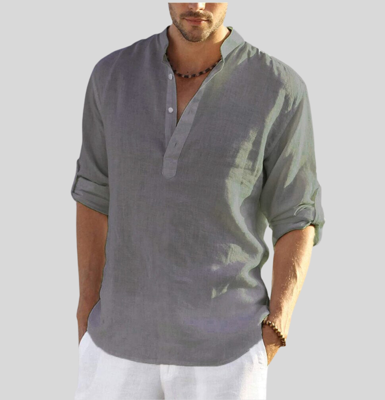 Image of Men's Henley Long Sleeve Shirt