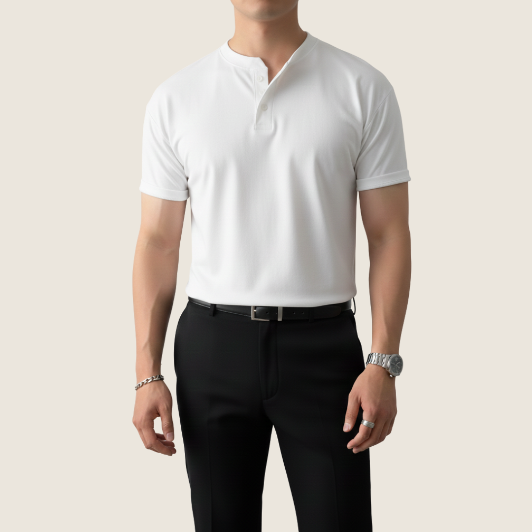 Image of Men's Henley Short Sleeve Top