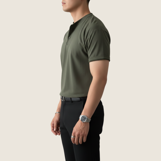 Image of Men's Henley Short Sleeve Top