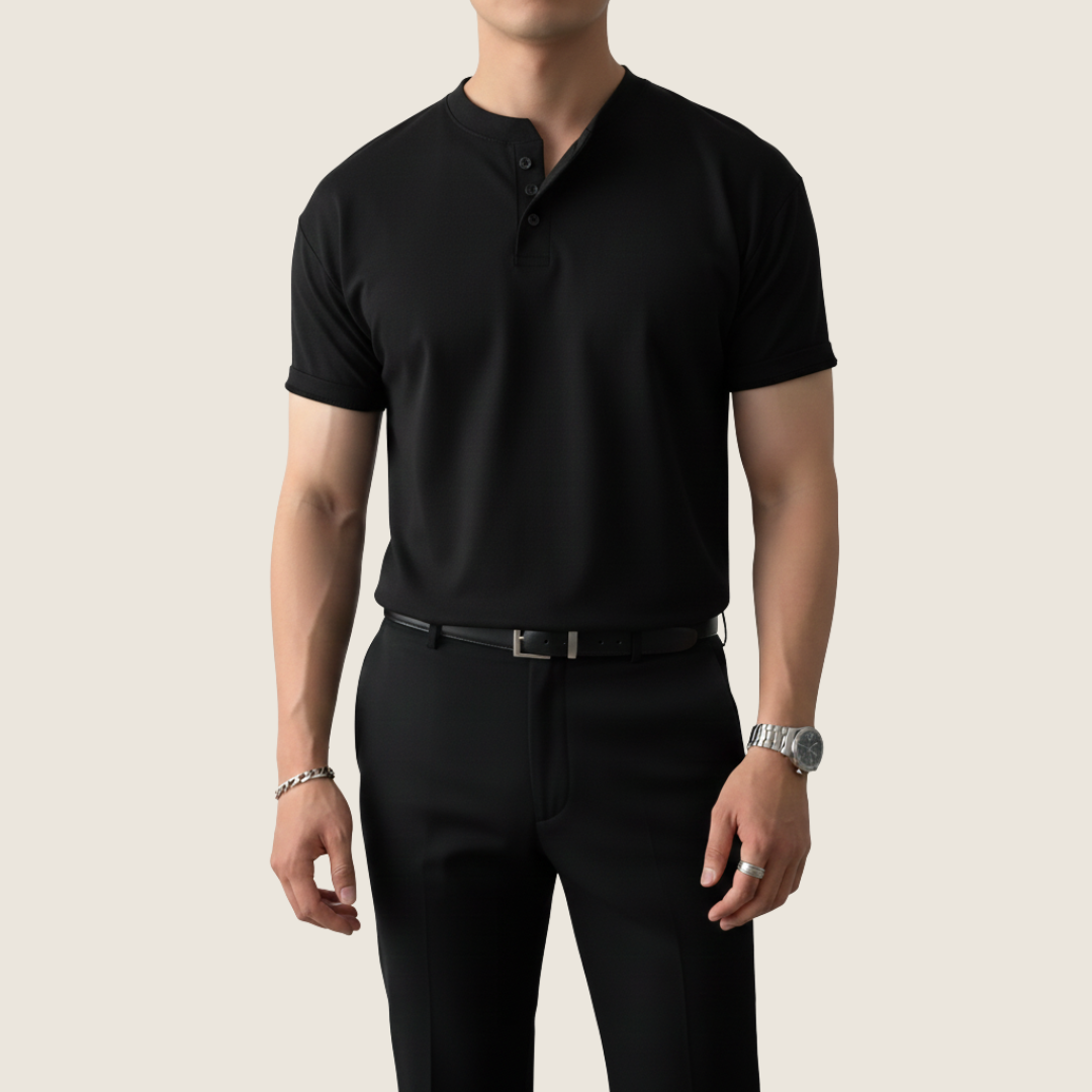 Image of Men's Henley Short Sleeve Top