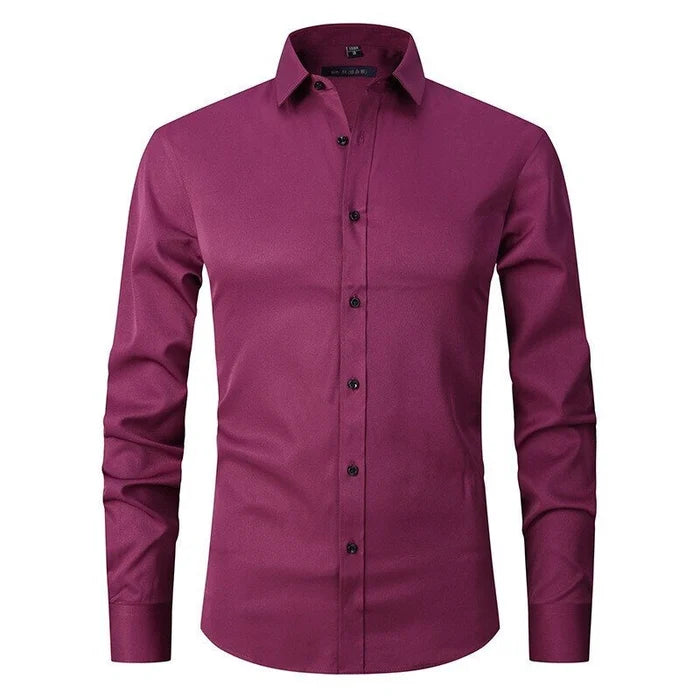 Image of Men's Long-Sleeve Button-Down Dress Shirt