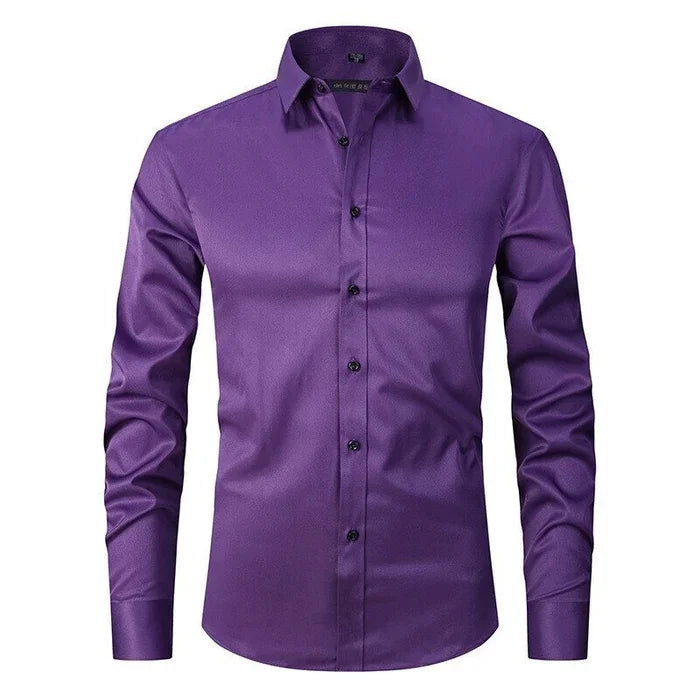 Image of Men's Long-Sleeve Button-Down Dress Shirt