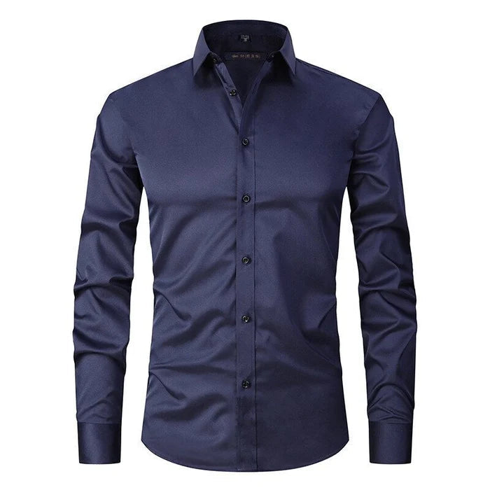 Image of Men's Long-Sleeve Button-Down Dress Shirt
