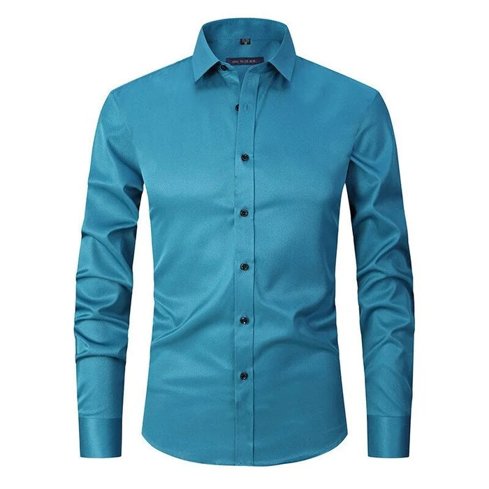 Image of Men's Long-Sleeve Button-Down Dress Shirt
