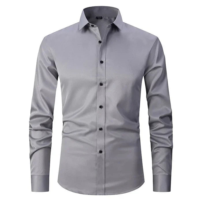 Image of Men's Long-Sleeve Button-Down Dress Shirt