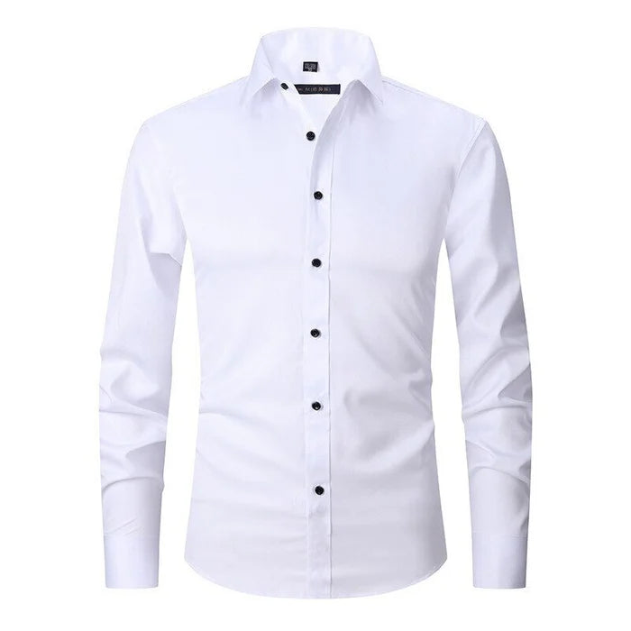 Image of Men's Long-Sleeve Button-Down Dress Shirt