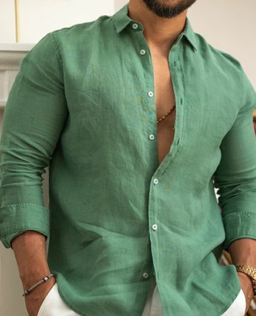 Image of Men's Long Sleeve Button-Down Shirt