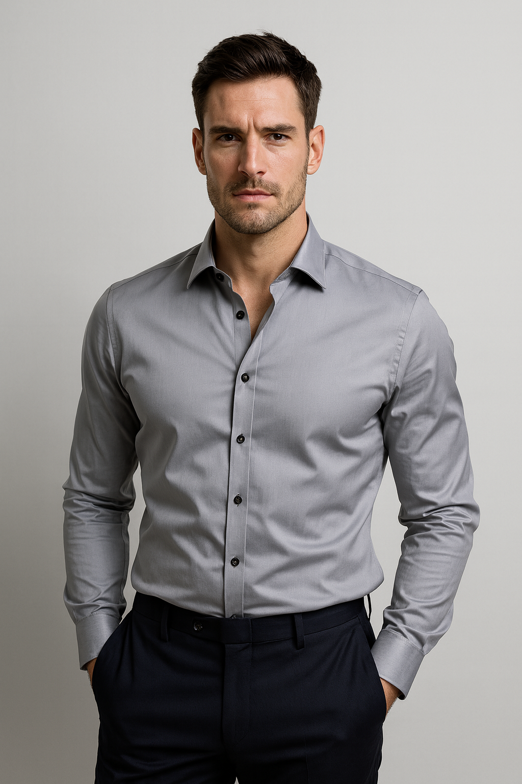 Image of Men's Long Sleeve Button-Down Shirt