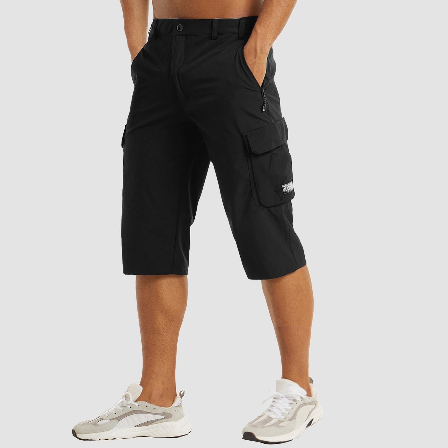 Image of Men's Multi-Pocket Cargo Capri Shorts