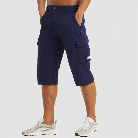 Image of Men's Multi-Pocket Cargo Capri Shorts
