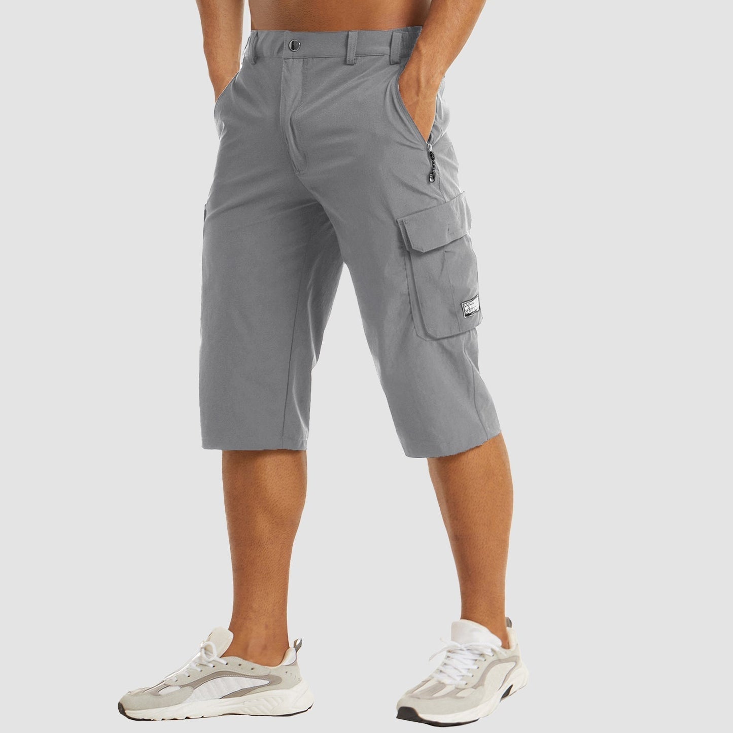 Image of Men's Multi-Pocket Cargo Capri Shorts