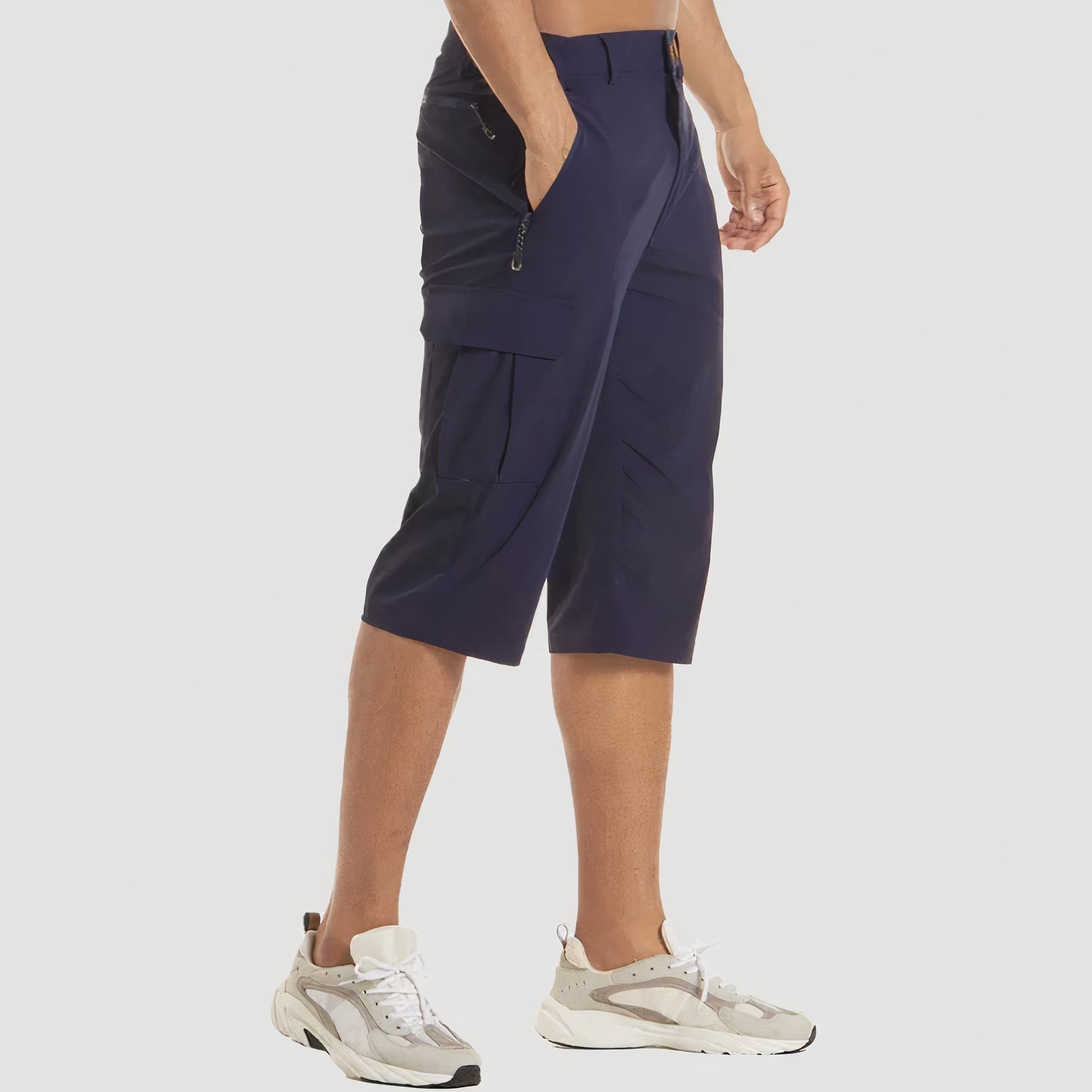 Image of Men's Multi-Pocket Cargo Capri Shorts