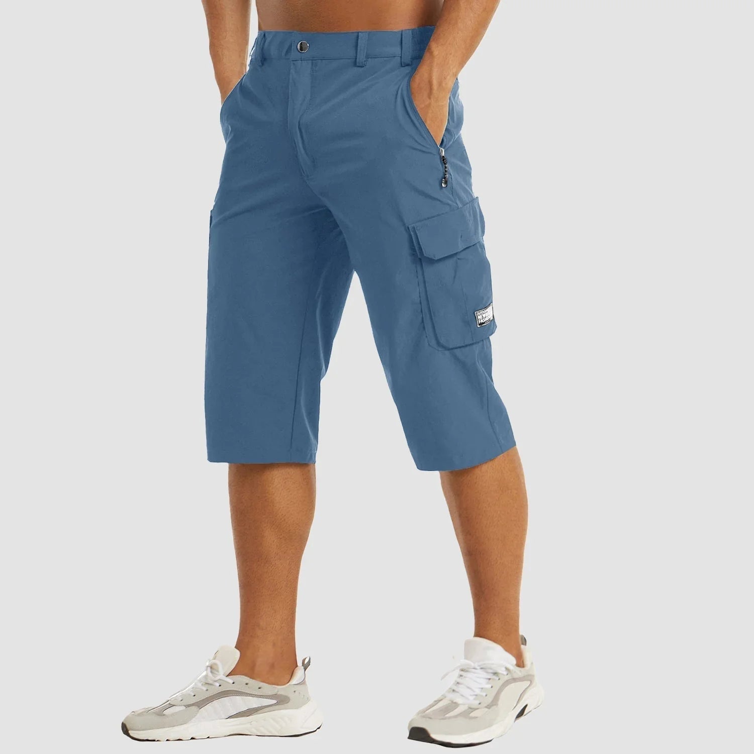 Image of Men's Multi-Pocket Cargo Capri Shorts